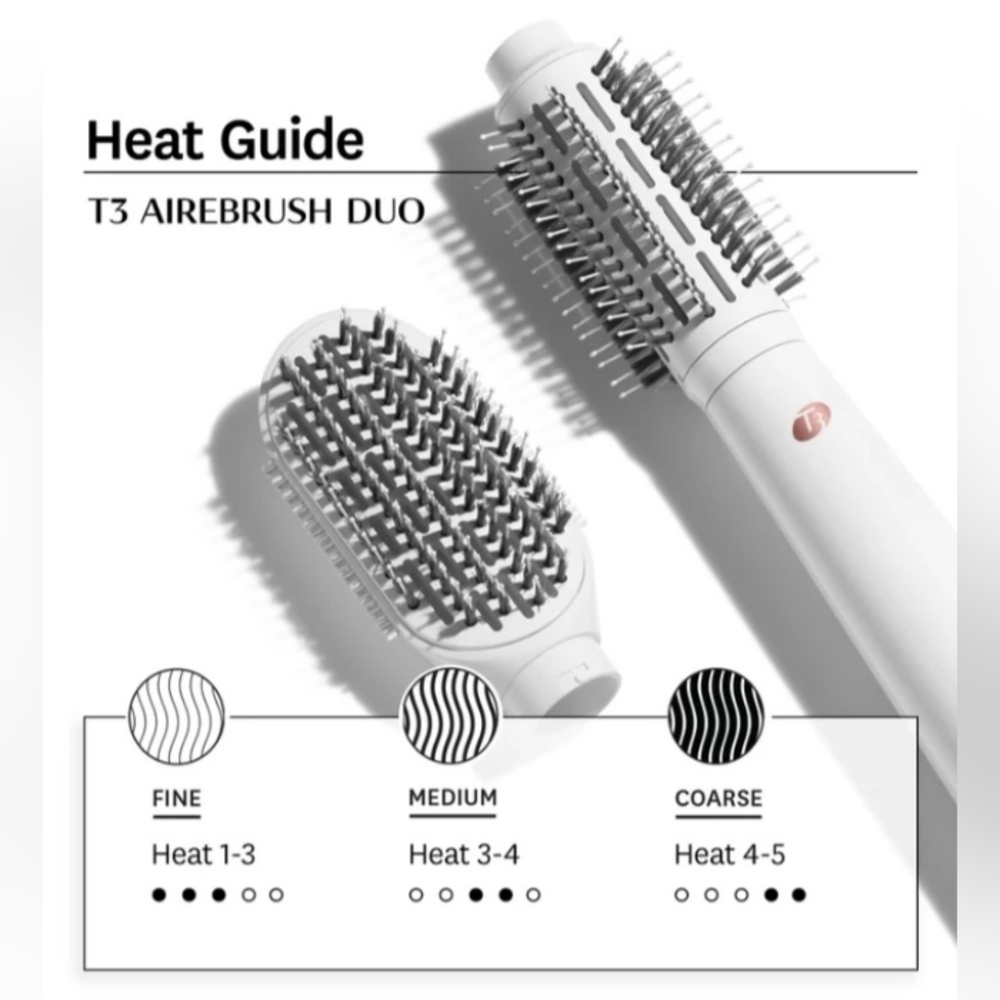 BRAND NEW T3 AireBrush Duo Hair Dryer - White/Rose Gold - Picture 2 of 6